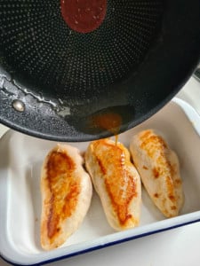 Hähnchenbrustfilets in Ofenform