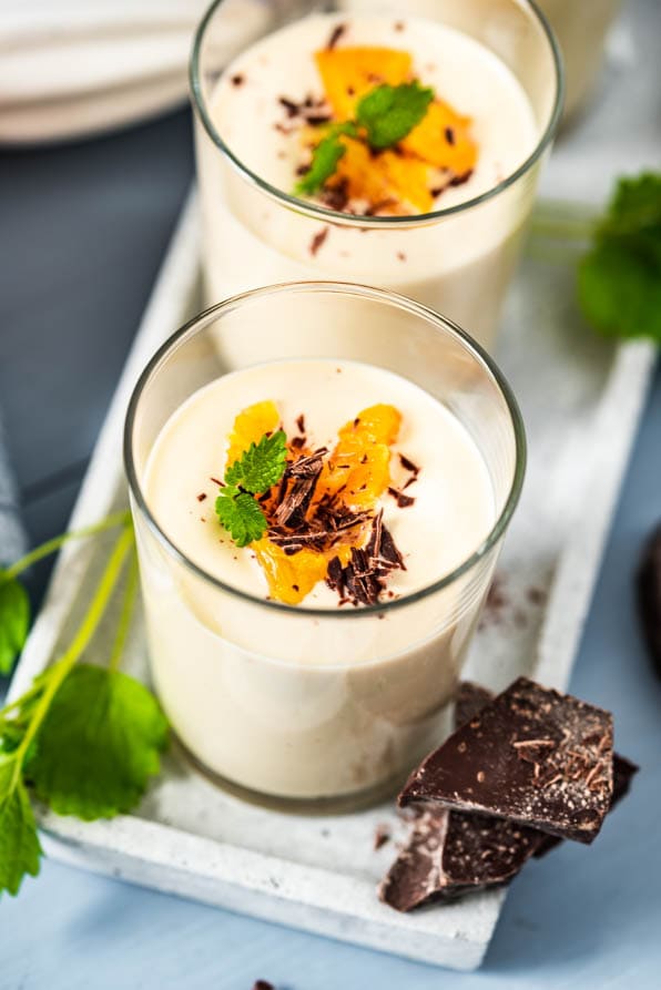 Quarkcreme mit Orange und Schokolade