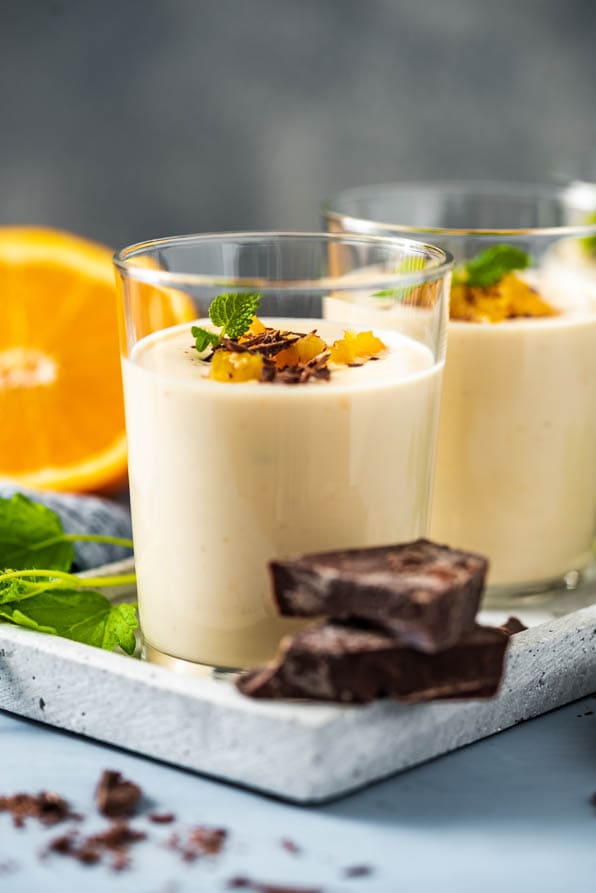 Quarkcreme mit Orange und Schokolade