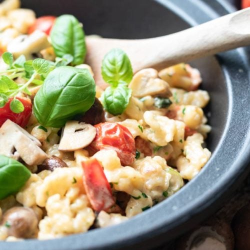 Spätzlepfanne mit Gemüse