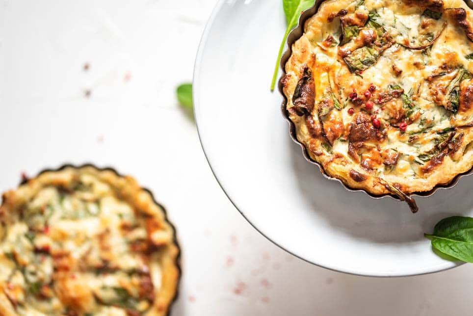 Spinat Quiche mit Ricotta | Rezept