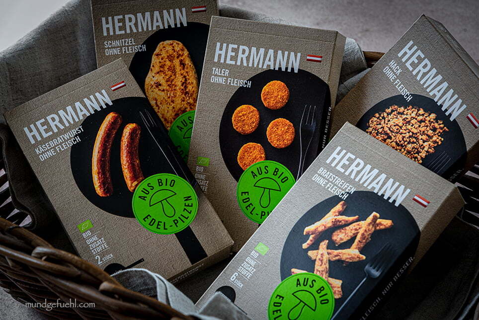 Produkte von Hermann Bio in einem Korb