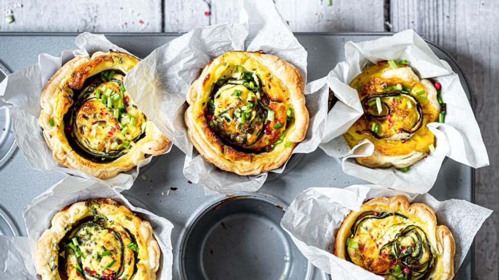 Blätterteig Rosen in Muffinform