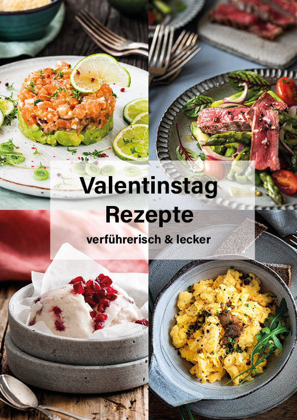 valentinstag-rezepte-suesse-und-herzhafte-ideen 4 Fotos mit Ideen zum Valentinstag.