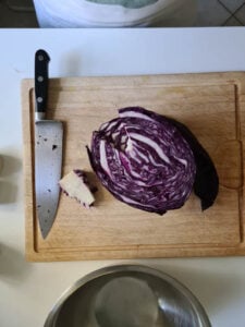 Rotkohl Rezept wird zubereitet