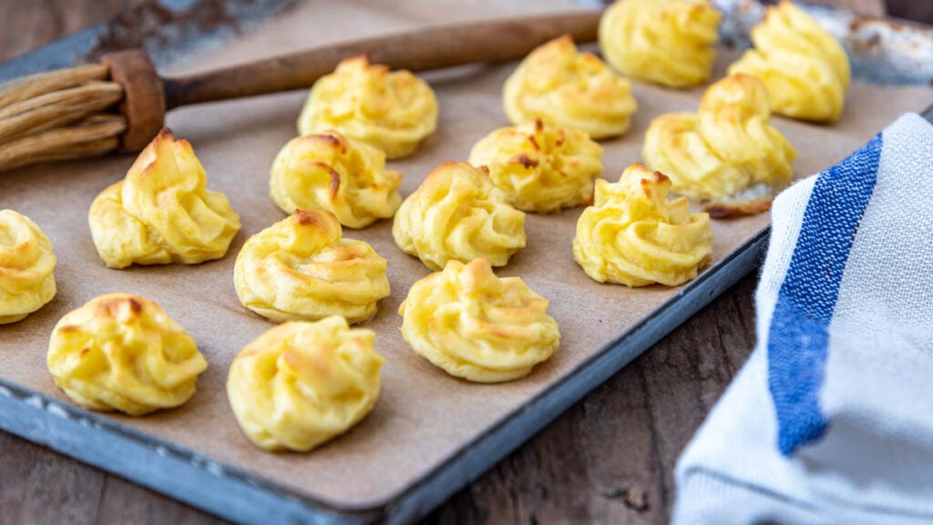 Herzoginkartoffeln auf Backblech - Foodblog Mundgefühl