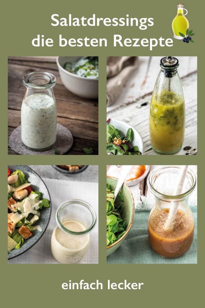 4 Fotos von Salatdressing