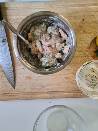 Festliche Vorspeise Garnelensalat mit Mandarinen | Rezept