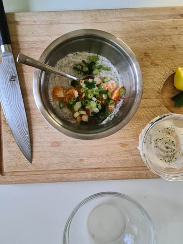 Festliche Vorspeise Garnelensalat mit Mandarinen | Rezept