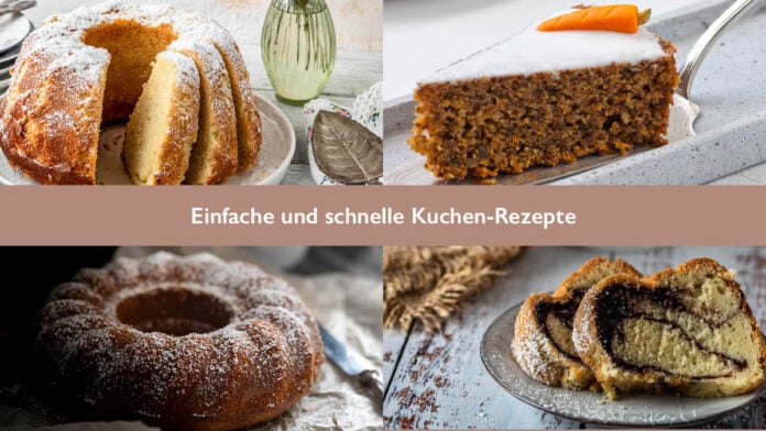 einfache und schnelle Kuchen-Rezepte - 4 Fotos