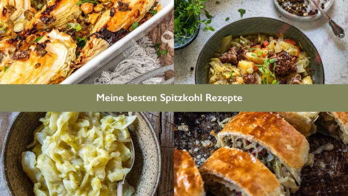 4 Bilder mit Spitzkohl Rezepten