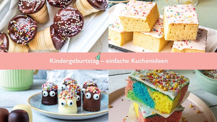 4 Fotos von Kuchen für den Kindergeburtstag