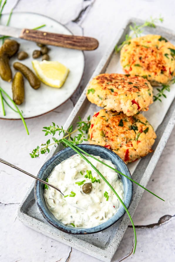 Fischfrikadellen mit Tartare Sauce