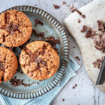 Schokomuffins Rezept – saftige Muffins mit geschmolzener Schokolade